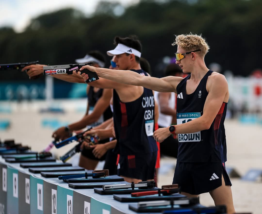 Modern Pentathlon Laser Run competition lane at Paris Olympics